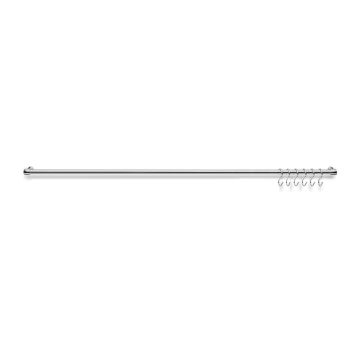 BARRA CON 6 GANCI LONARDO IN FERRO CROMATO 78CM