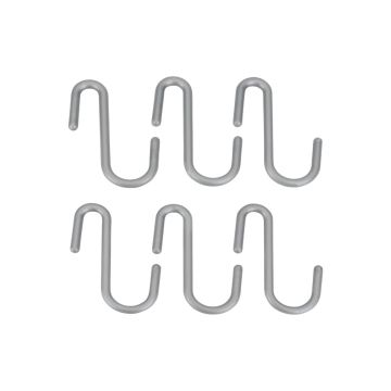 SET 6 GANCI A S CITY FROST IN PLASTICA ARGENTO