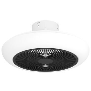 VENTILATORE A LED SAYULITA BIANCO/NERO D. 45,5CM  - 3X8.5W 35W 3300lm