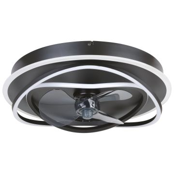 PLAFONIERA VENTILATORE NAMORI NERA H 14CM  - 2700-6500K 220-240V.50Hz