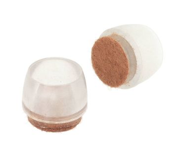 SET 8 PUNTALI IN PVC TRASPARENTE DIAM. 20mm CON FELTRINO