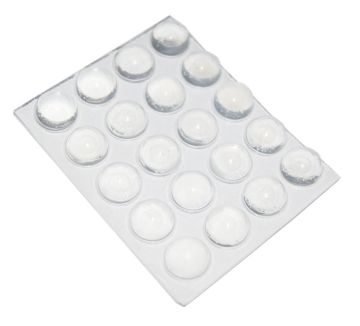 SET 20 PARACOLPI ADESIVI TRASPARENTI DIAM. 13mm