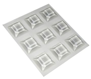 SET 9 PARACOLPI ADESIVI TRASPARENTI 20X20mm