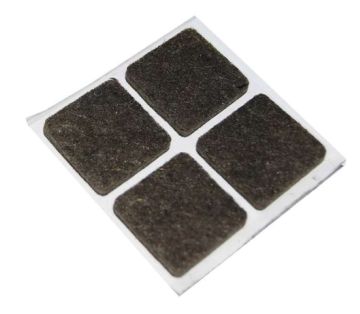 SET 4 FELTRINI ADESIVI MARRONI 35X35MM