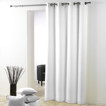 LINEA ESSENTIEL - TENDA CON OCCHIELLI IN POLIESTERE UNITO 140X280CM BIANCO