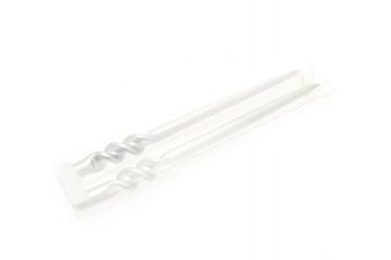 SET 2 PEZZI CANDELA ARGENTO METALLIZZATO D. 2.2CM H. 40CM