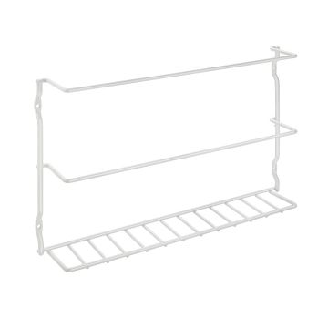 ORGANIZER PORTA TAGLIERI E ROTOLI CUCINA TABLA BIANCO 34X6X20CM