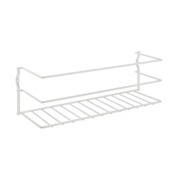 CESTELLO MULTIUSO LIMPIA IN FERRO BIANCO 34X11X11CM