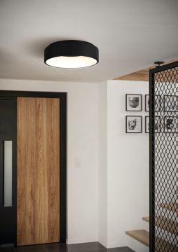 PLAFONIERA A LED MARGHERA 2 NERO/BIANCO 45X14CM - 25.5W 3000K 3000lm 