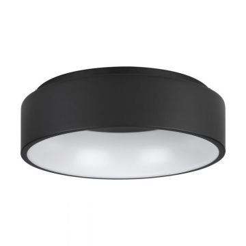 PLAFONIERA LED MARGHERA 2 NERO D45XH13,5CM - 25.5W 3000lm 3000K