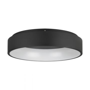 PLAFONIERA LED MARGHERA 2 NERO D59,5XH13,5CM - 34W 4400lm 3000K