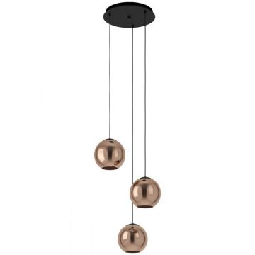 LAMPADARIO 3 LUCI CORDOBA NERO D45,5XH150CM - 3X40E E27