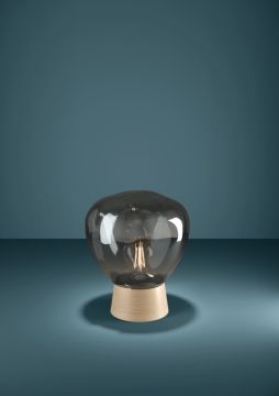 LAMPADA DA TAVOLO MAGACELA MARONE E GRIGIO 24.5X27CM - 1XE27 40W