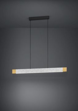 LAMPADARIO A LED VALLELADO NERO/MARRONE E GRIGIO 109X150CM - 1X18W 3000K 1X2150lm 1X4.2W 1X500lm