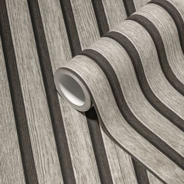 CARTA DA PARATI TERRA LAMELLI ACERO BIANCO MT 10.05X0.53