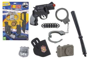 SET GIOCO POLIZIA CON PISTOLA E ACCESSORI ASSORTITO
