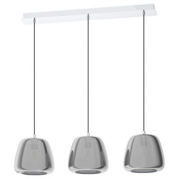 LAMPADARIO 3 LUCI ALBARINO CROMATO L87  H150CM - 3X40W E27