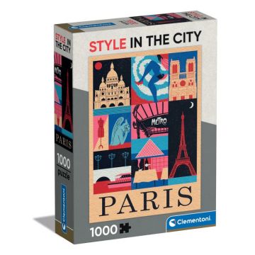 CLEMENTONI STYLE IN THE CITY  - PUZZLE 1000 PEZZI PARIS