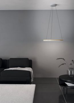 LAMPADARIO A LED CADINARO GRIGIO E MARRONE/BIANCO 60X150CM  - 36W 3000K 4600lm