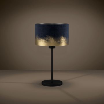 LAMPADA DA TAVOLO CASUARITA NERO/BLU E ORO 23X43.5CM - 1XE27 40W