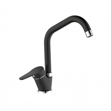 LINEA ALLEN - RUBINETTO LAVELLO A BOCCA ALTA DIAM. 40MM NERO OPACO