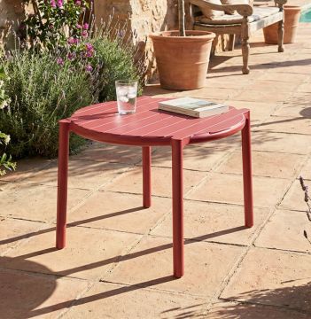 NARDI OUTDOOR - TAVOLINO MOD.DOGA DIAM CM 49,5 POLIPROPILENE MARSALA