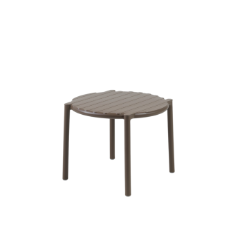 NARDI OUTDOOR - TAVOLINO MOD.DOGA DIAM CM 43,5 POLIPROPILENE TABACCO