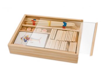 4 GIOCHI RIUNITI CON COFANETTO DI LEGNO