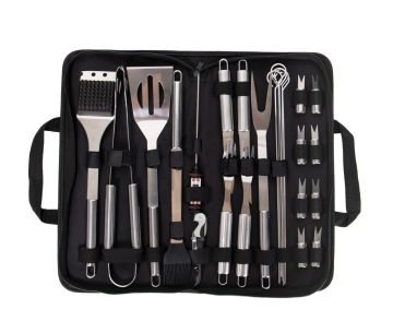 SET 24 UTENSILI + CUSTODIA PER BARBECUE