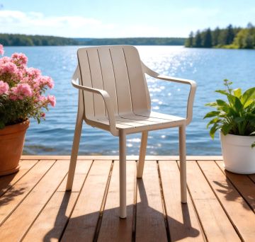 NARDI OUTDOOR - SEDIA MOD. TIBERINA ARMCHAIR CORDA