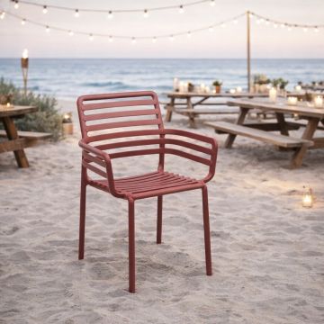 NARDI OUTDOOR - SEDIA MOD. DOGA ARMCHAIR MARSALA