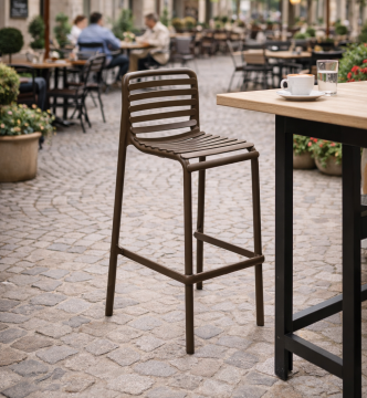 NARDI OUTDOOR - SGABELLO DOGA STOOL TABACCO