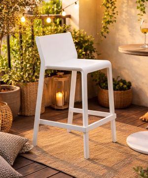 NARDI OUTDOOR - SGABELLO TRILL STOOL MINI BIANCO 