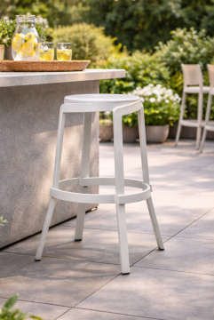 NARDI OUTDOOR - SGABELLO MOD. STACK MAXI GESSO 