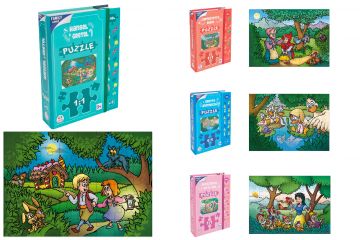 PUZZLE DI FIABE IN LIBRO 48 PEZZI 43X32CM ASSORTITO