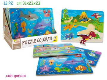 PUZZLE COLORATI IN LEGNO FUNNY 