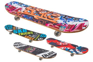 SKATEBOARD IN LEGNO 78KG MAX 100KG ASSORTITO
