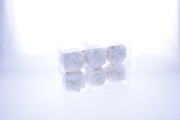 SET 6 PEZZI BOX SFERA 9CM CON GHIACCIO ORO