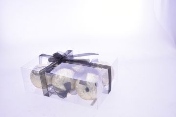 SET 6PZ BOX SFERA 9CM ORO