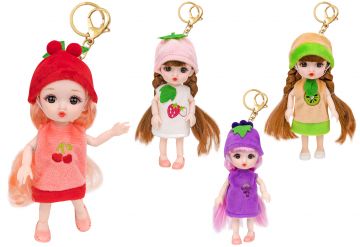FASHION DOLL 18CM CON PORTACHIAVI FRUTTA ASSORTITO