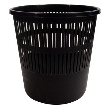 CESTINO FORATO CLASSIC NERO 28X28CM 12LT