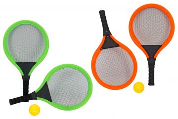 RACCHETTE BEACH TENNIS 2 PEZZI CON PALLA MORBIDA ASSORTITO