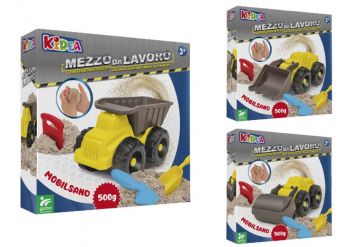 VEICOLI LAVORO CON SABBIA MAGICA 500GR ASSORTITO