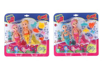 MINI DOLL SIRENETTA 2PZ CON ACCESSORI ASSORTITO