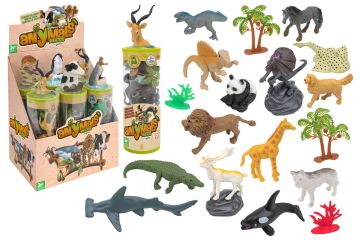 TUBO ANIMALI 15 PEZZI CON TESTA ANIMALE ASSORTITO