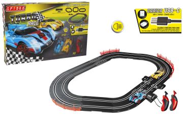 PISTA ELETTRICA CON CAVO CON 2 AUTO 1:43 EN.240CM