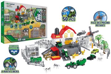 PLAYSET FATTORIA CON ANIMALI E MEZZI R.LIBERA 50PZ