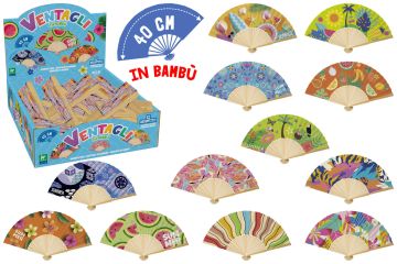 VENTAGLIO IN BAMBU 40CM ASSORTITO