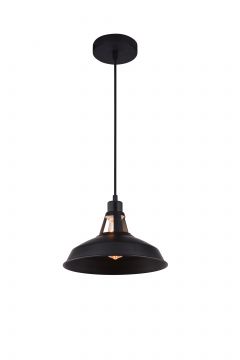 LAMPADA AD IMBUTO IN METALLO NERA - 1XE27 MAX 60W