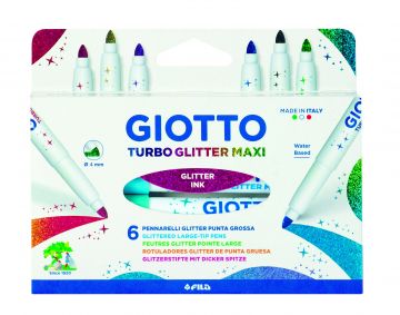 ASTUCCIO CON 6 GIOTTO TURBO GLITTER MAXI